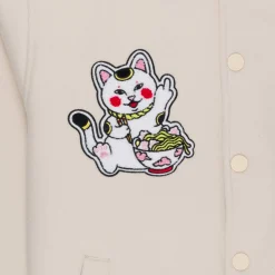 Ripndip Jackets<Lucky Nerm Varsity Jacket (Cream)