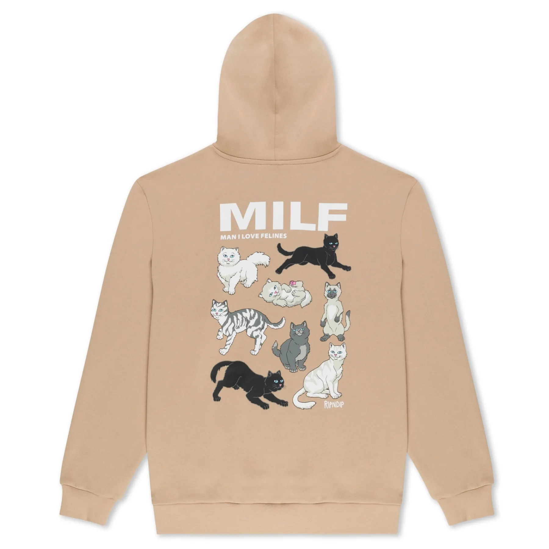 Ripndip Hoodies / Crewnecks<Man I Love Felines Hoodie (Almond)