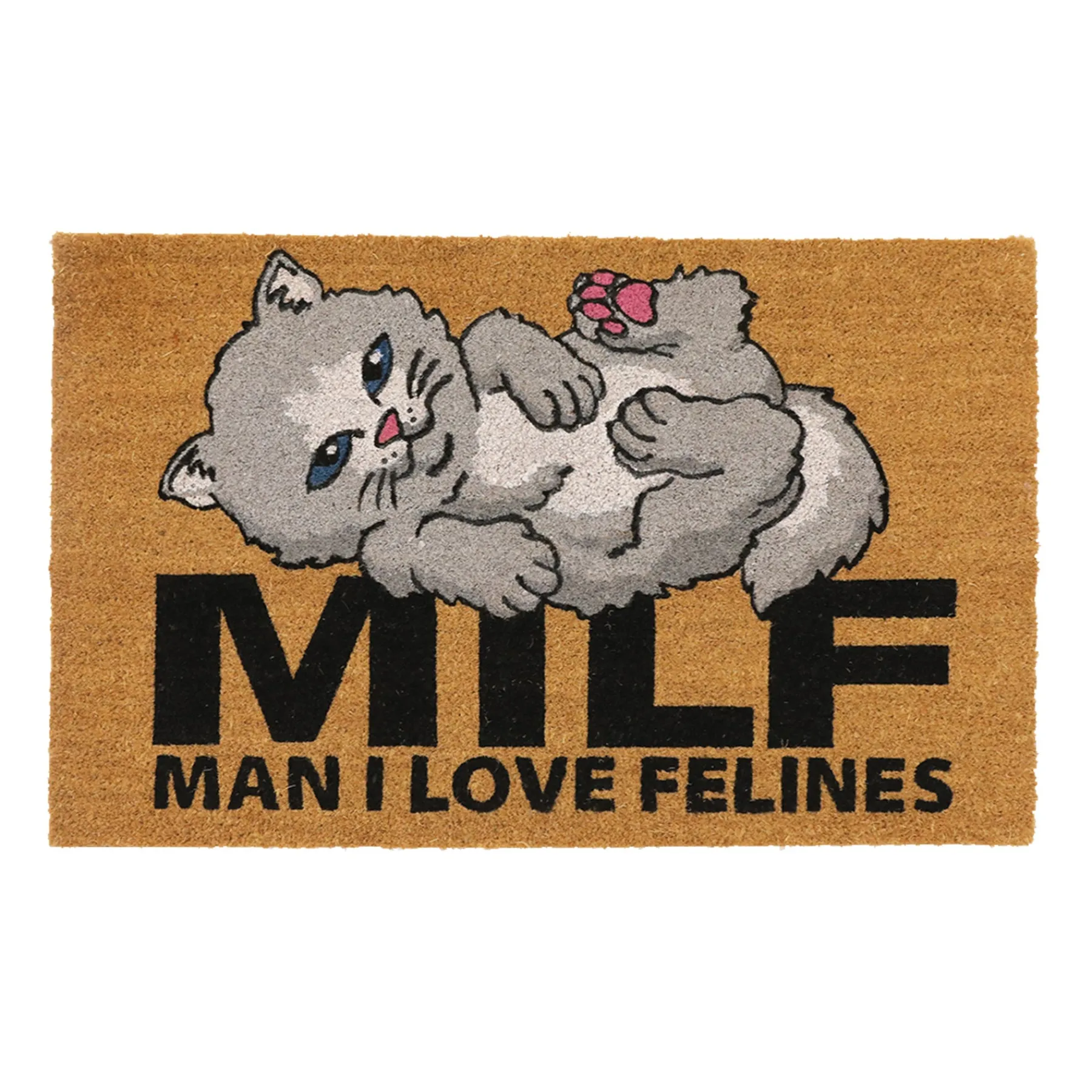 Ripndip Home Goods|Rugs<Man I Love Felines Rug (Brown)