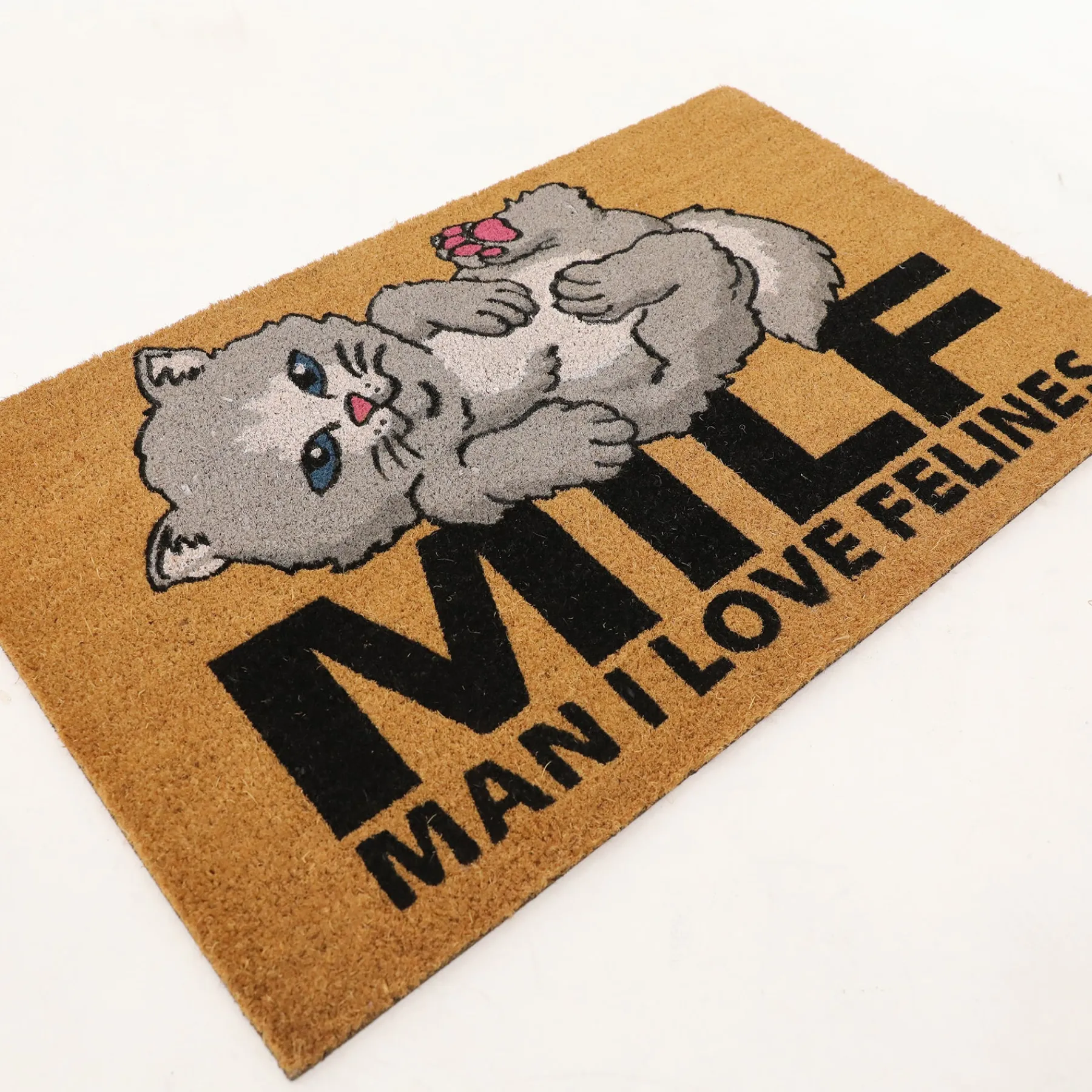 Ripndip Home Goods|Rugs<Man I Love Felines Rug (Brown)