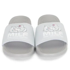 Ripndip Slides / Slippers|Shoes<Man I Love Felines Slides (Grey)
