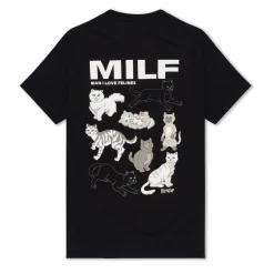 Ripndip Short Sleeve Tees<Man I Love Felines Tee (Black)