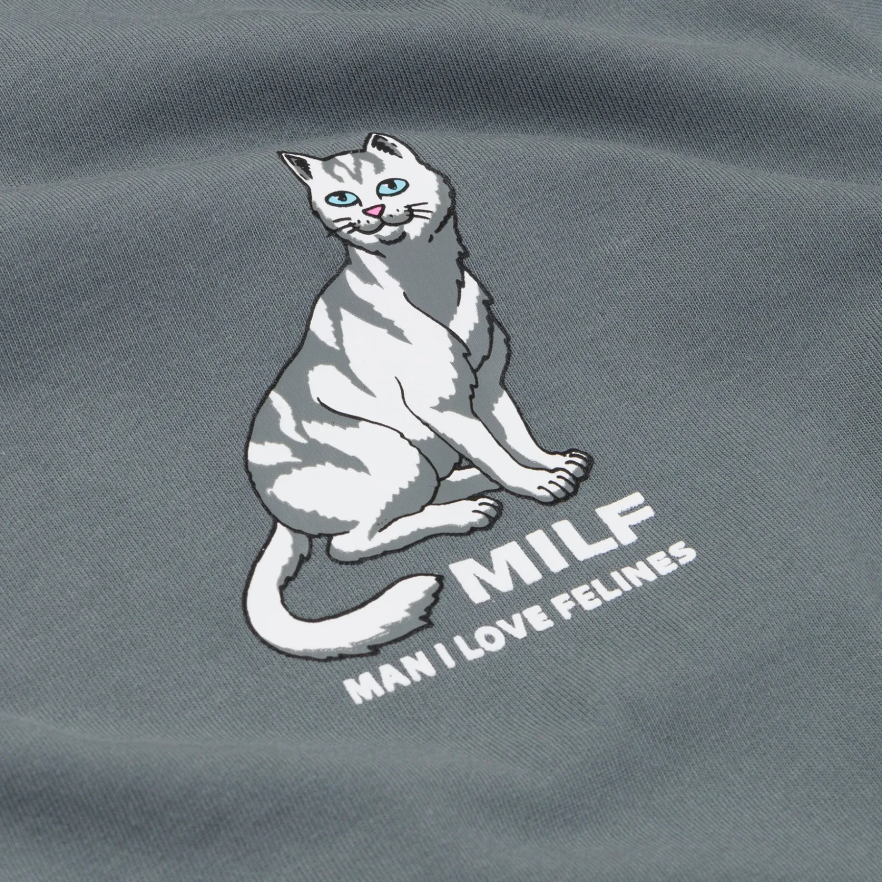 Ripndip Short Sleeve Tees<Man I Love Felines Tee (Charcoal)