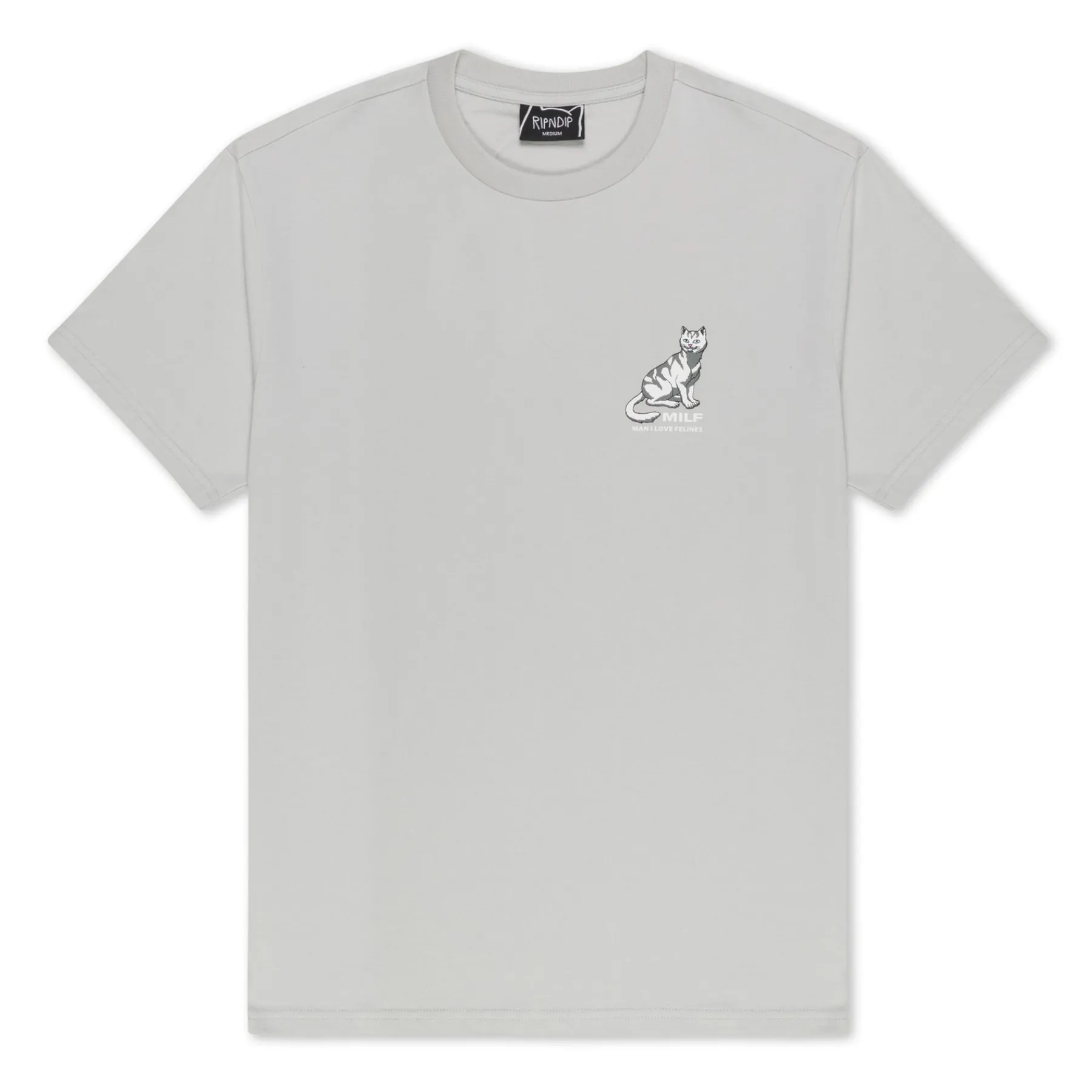 Ripndip Short Sleeve Tees<Man I Love Felines Tee (Grey)