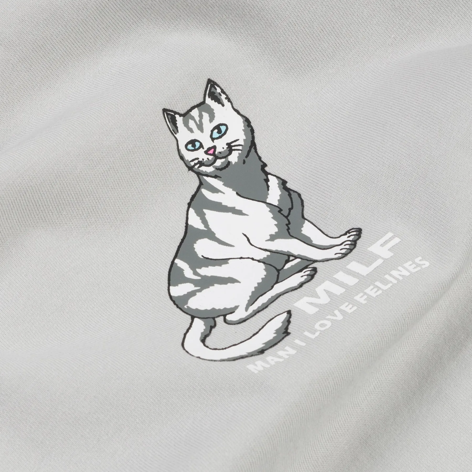 Ripndip Short Sleeve Tees<Man I Love Felines Tee (Grey)