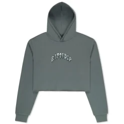 Ripndip Hoodies / Crewnecks|Womens<Mother Nerm Cropped Hoodie (Charcoal )