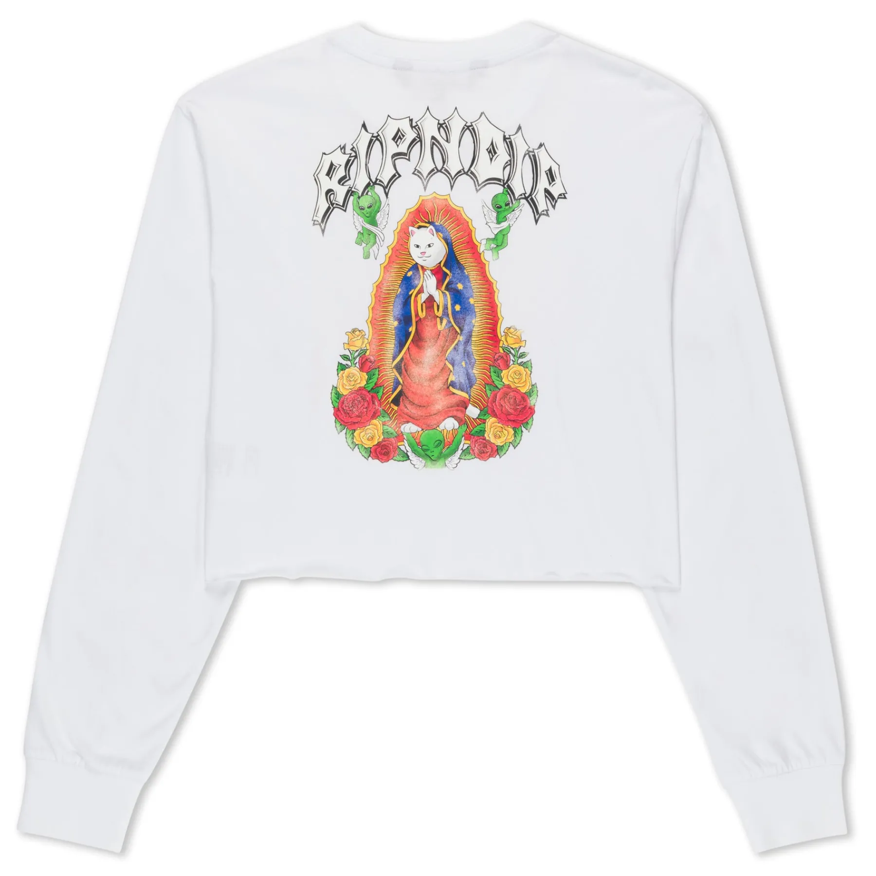 Ripndip Womens|Womens<Mother Nerm Cropped Long Sleeve (White)