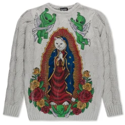 Ripndip Knits / Sweaters<Mother Nerm Knit Sweater (Grey)