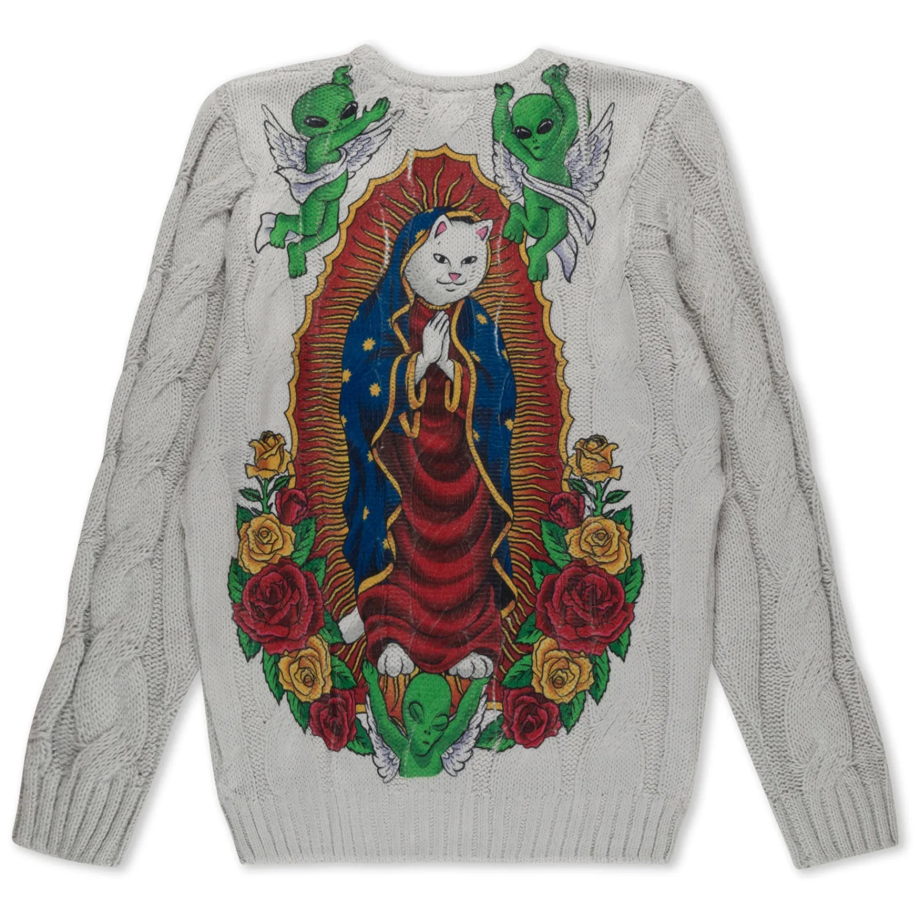 Ripndip Knits / Sweaters<Mother Nerm Knit Sweater (Grey)