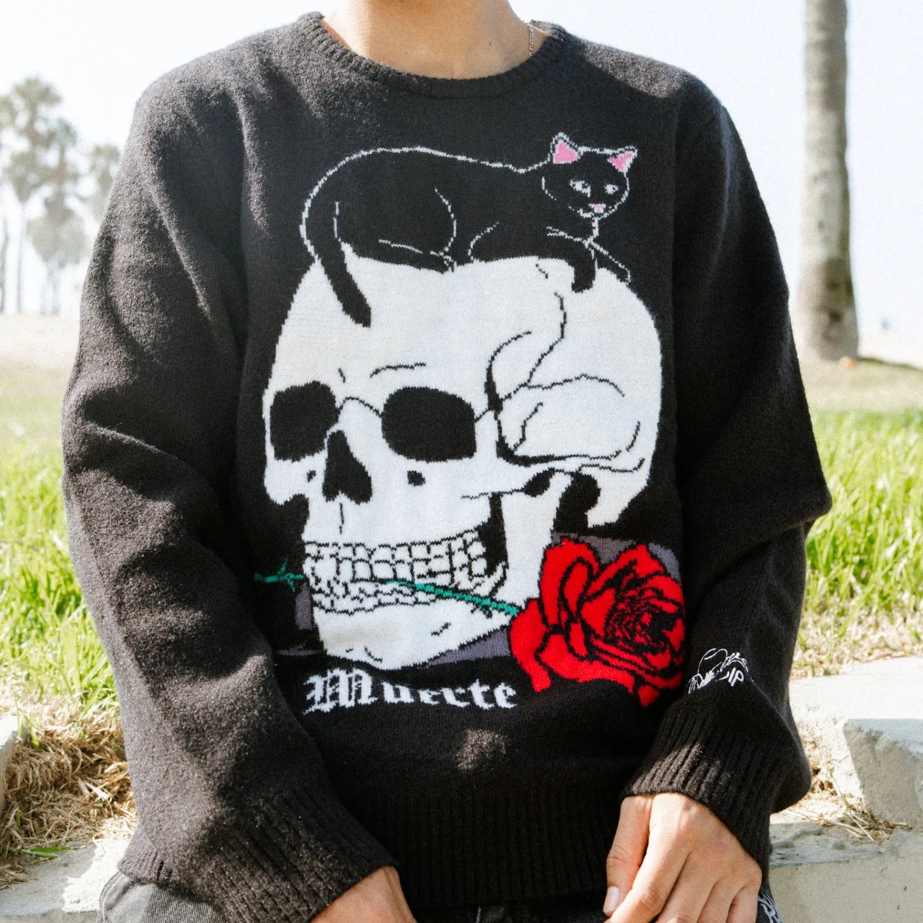 Ripndip Knits / Sweaters<Muerte Knit Sweater (Black)