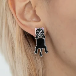 Ripndip Womens|Accessories<Naughty Jerm Earrings (Black)