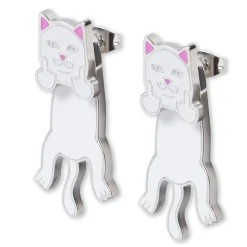 Ripndip Womens|Accessories<Naughty Nerm Earring Set (White)