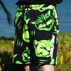 Ripndip Sweats|Shorts<Neon Cat Sweatshorts (Black/Neon)