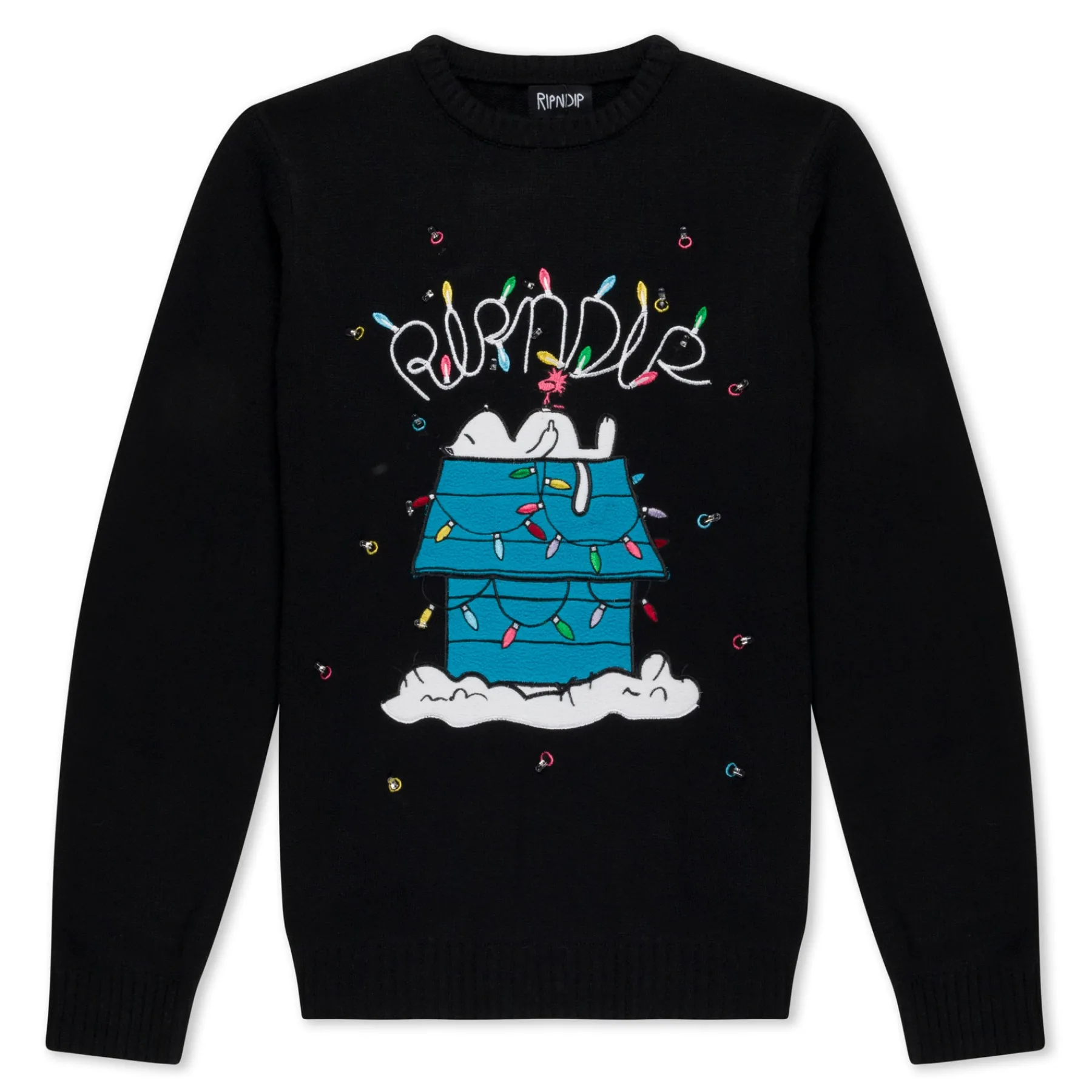 Ripndip Knits / Sweaters|Christmas Items<Nerm Christmas Light Up Knit Sweater (Black)