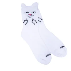Ripndip Socks<Nerm Face Mid Socks (White)