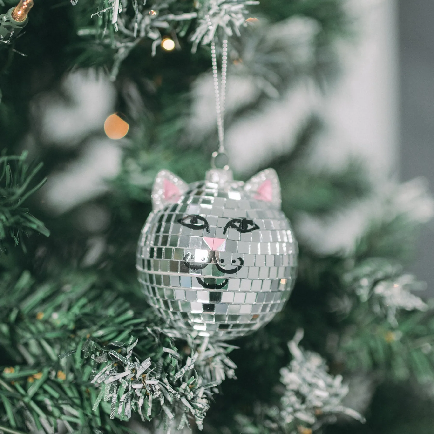 Ripndip Stocking Stuffers|Christmas Items<Nermal Disco Ornament (Silver)