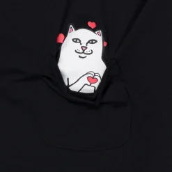 Ripndip Womens|Womens<Nermal Loves Cropped Baby Pocket Tee (Black)