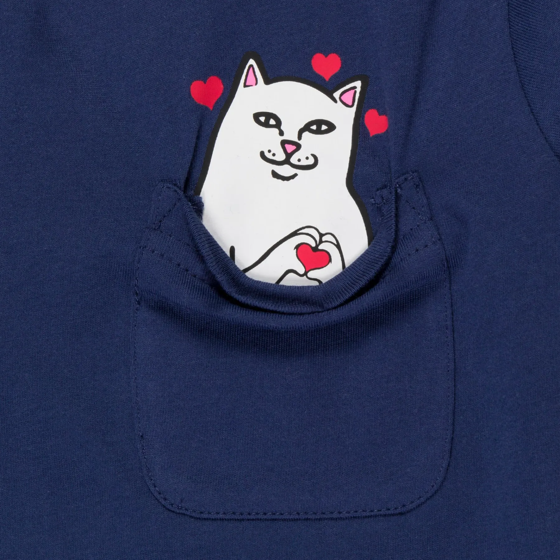 Ripndip Short Sleeve Tees|Kids<Nermal Loves Kid Pocket Tee (Navy)