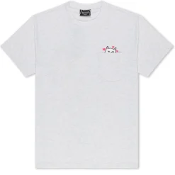 Ripndip Short Sleeve Tees<Nermal Loves Pocket Tee (Ash Heather)