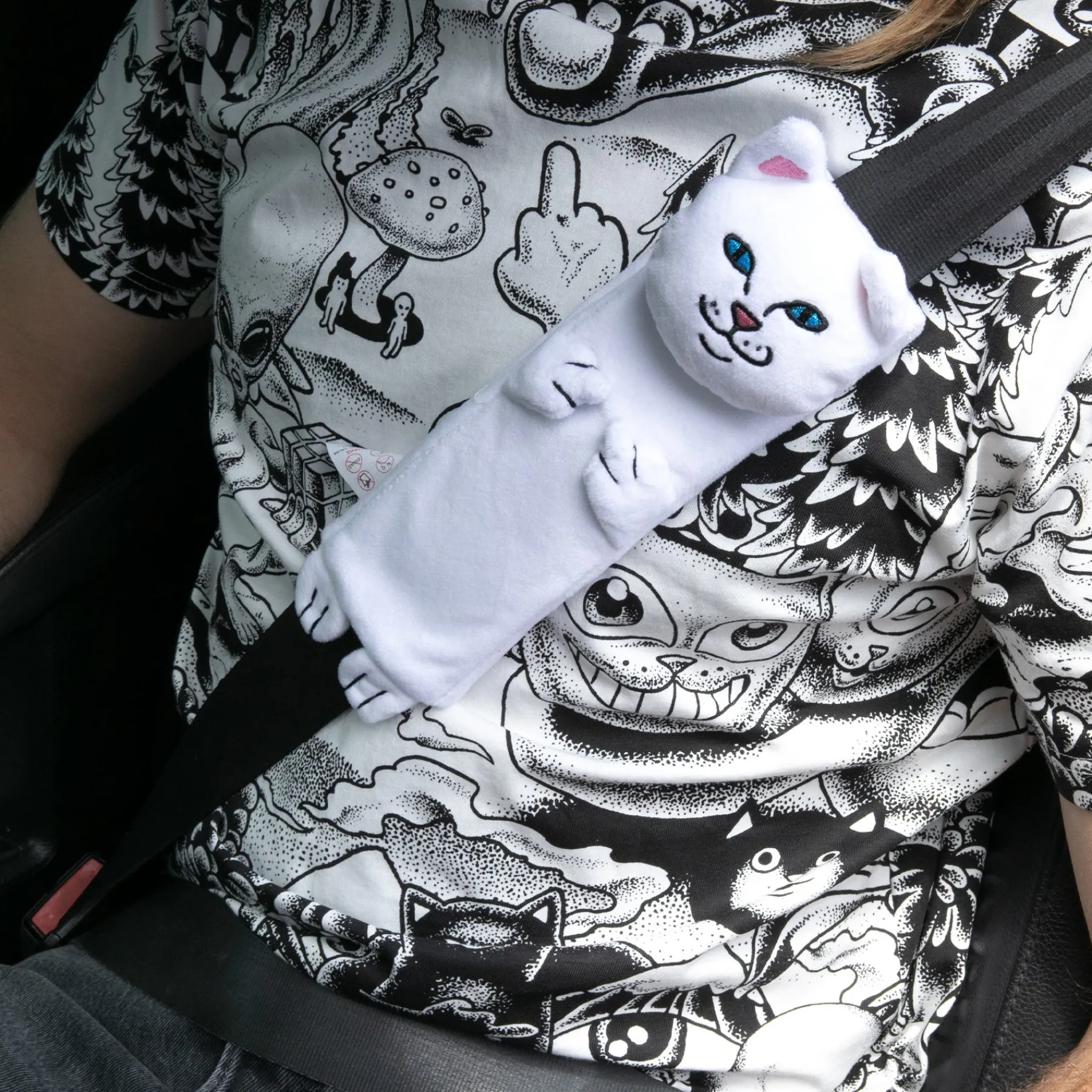Ripndip Car Accessories<Nermal Seat Belt Cover (White)