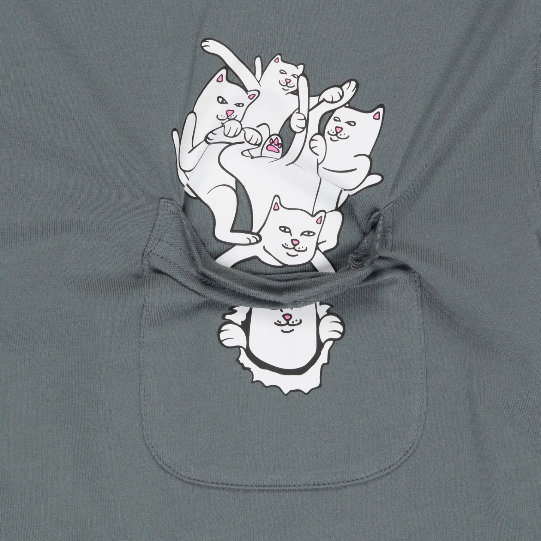 Ripndip Short Sleeve Tees|Stocking Stuffers<Nermaniac Pocket Tee (Charcoal)