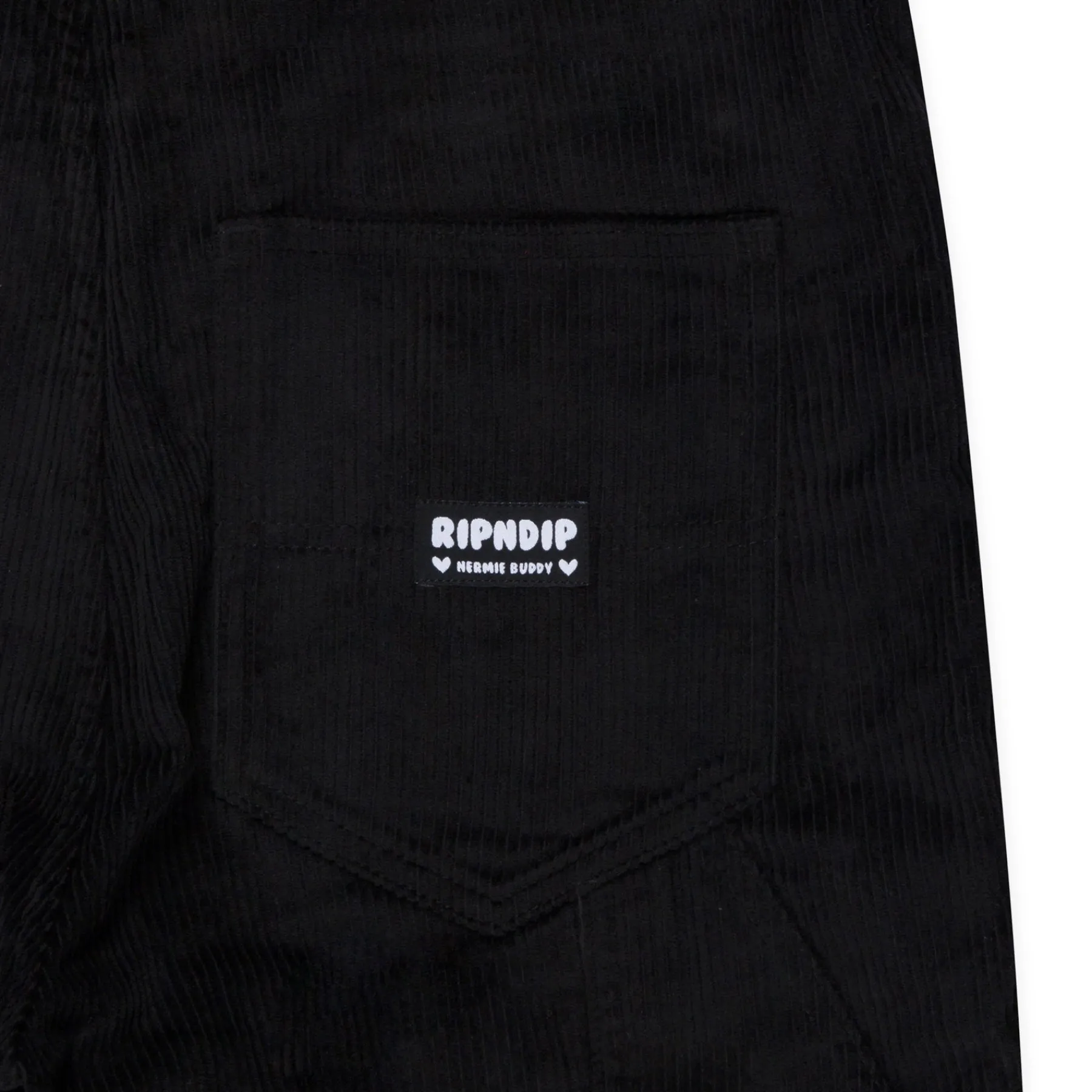 Ripndip Pants|Overalls<Nermy Buddy Corduroy Overalls (Black)