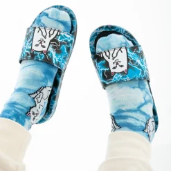 Ripndip Slides / Slippers<Nikola Slides (Black/Blue)