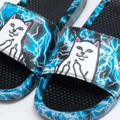 Ripndip Slides / Slippers<Nikola Slides (Black/Blue)