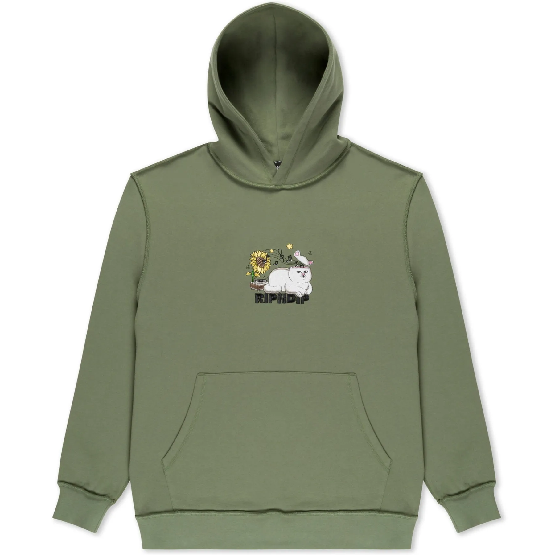 Ripndip Hoodies / Crewnecks<No Music No Life Hoodie (Dusty Olive)