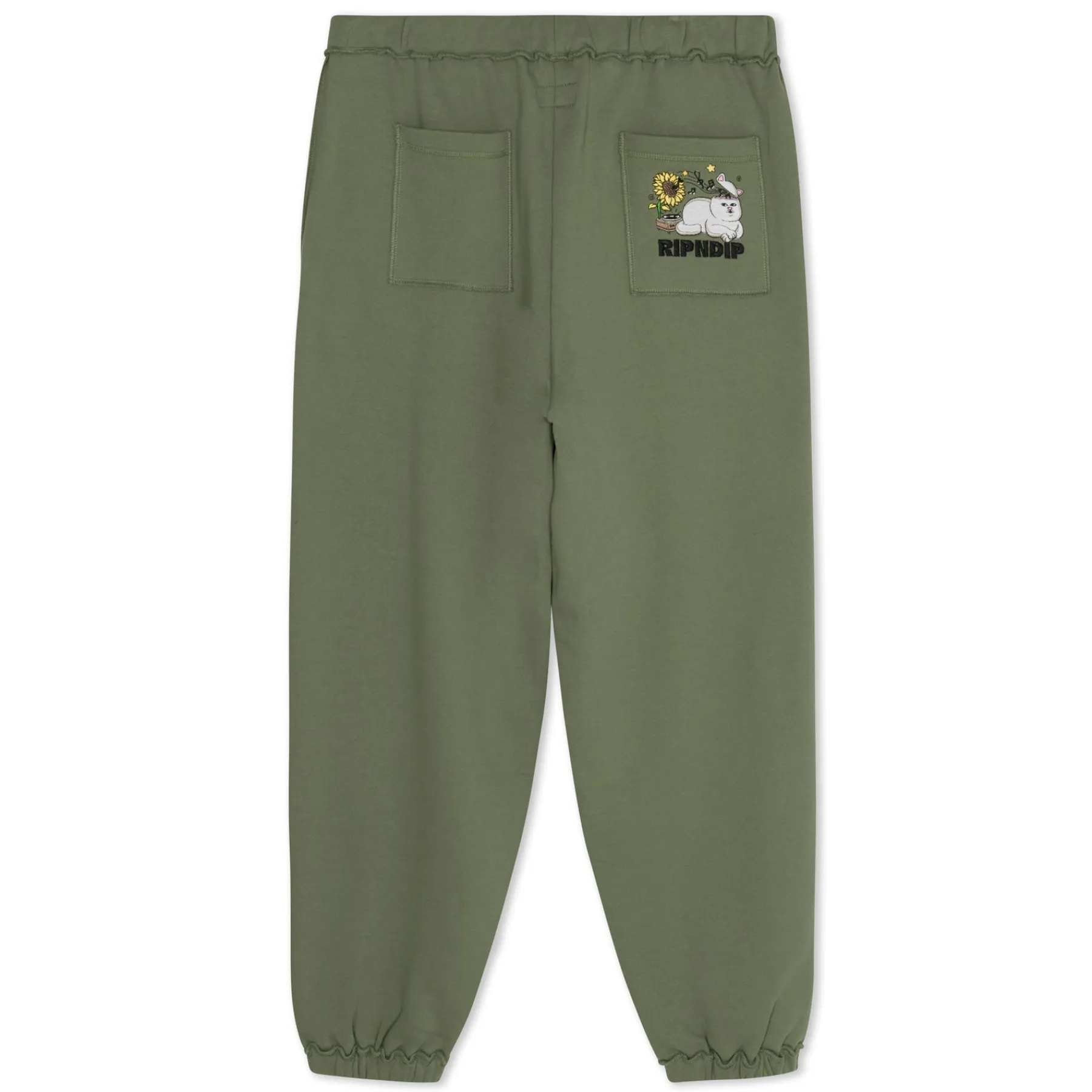 Ripndip Pants|Sweats<No Music No Life Sweatpants (Dusty Olive)