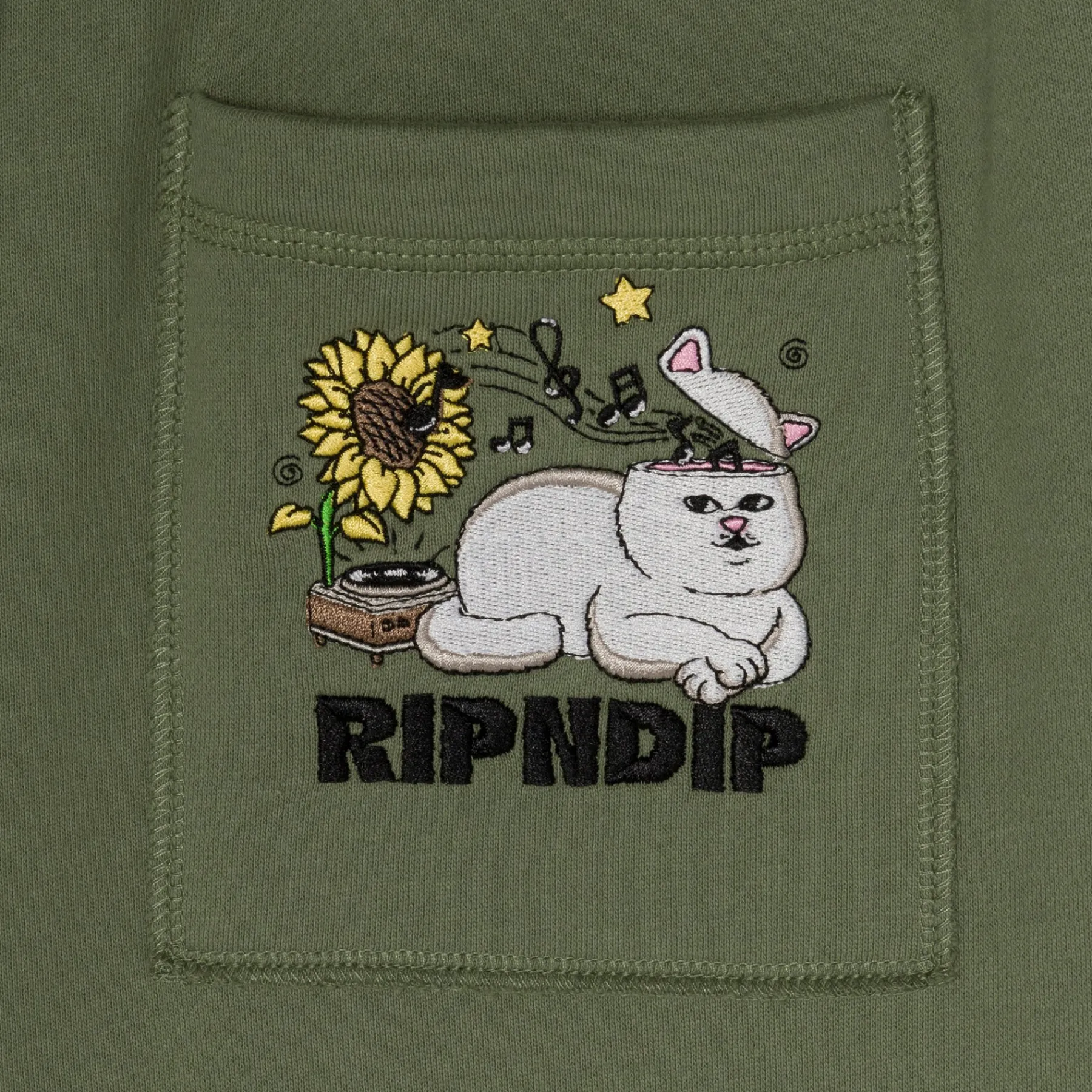 Ripndip Pants|Sweats<No Music No Life Sweatpants (Dusty Olive)