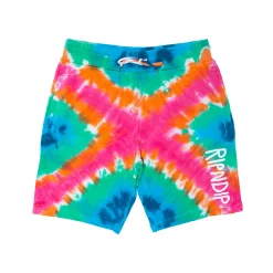 Ripndip Shorts|Sweats<OG Prisma Sweatshorts (Rainbow X Dye)