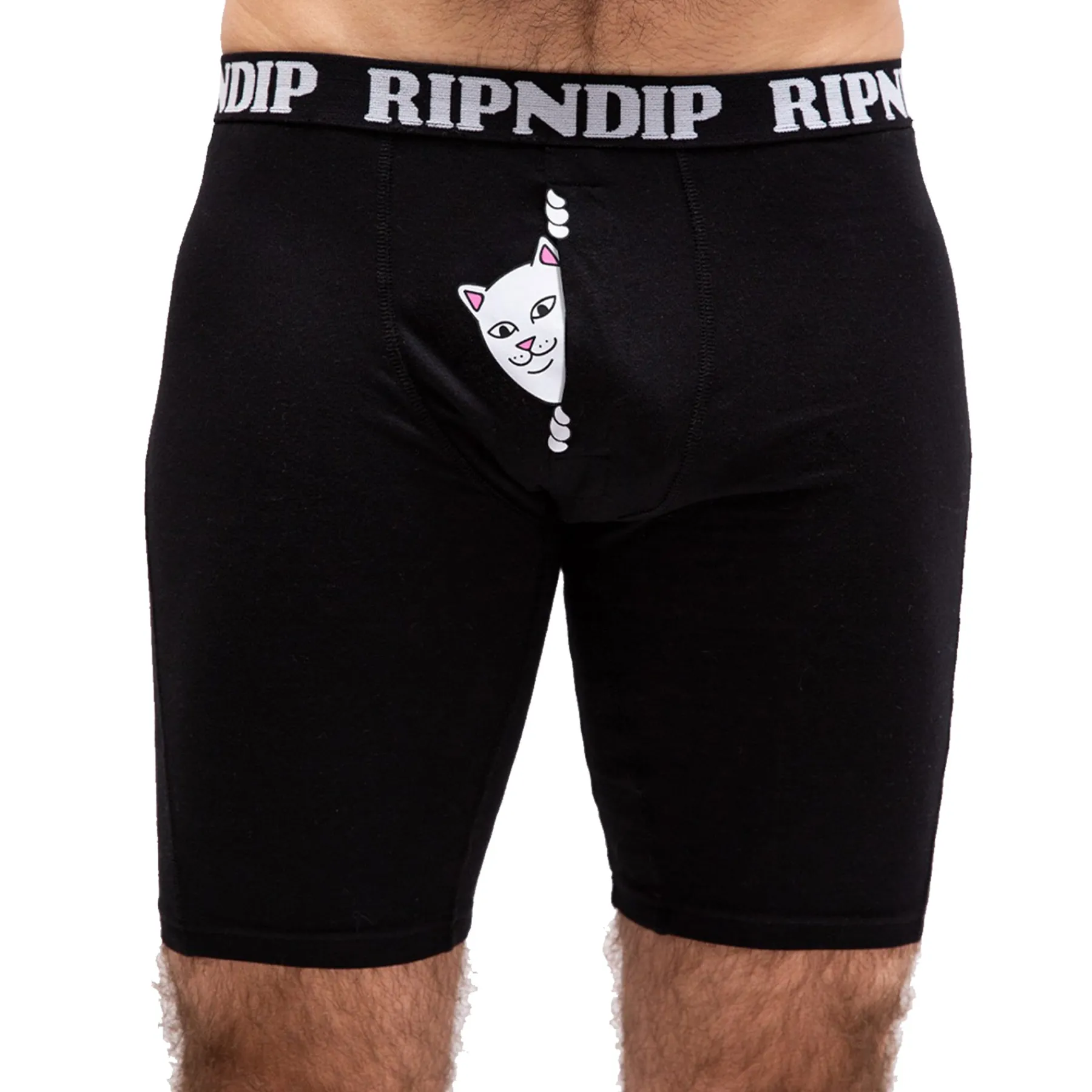 Ripndip Boxers|Womens<Peek A Nermal Boxers (Black)