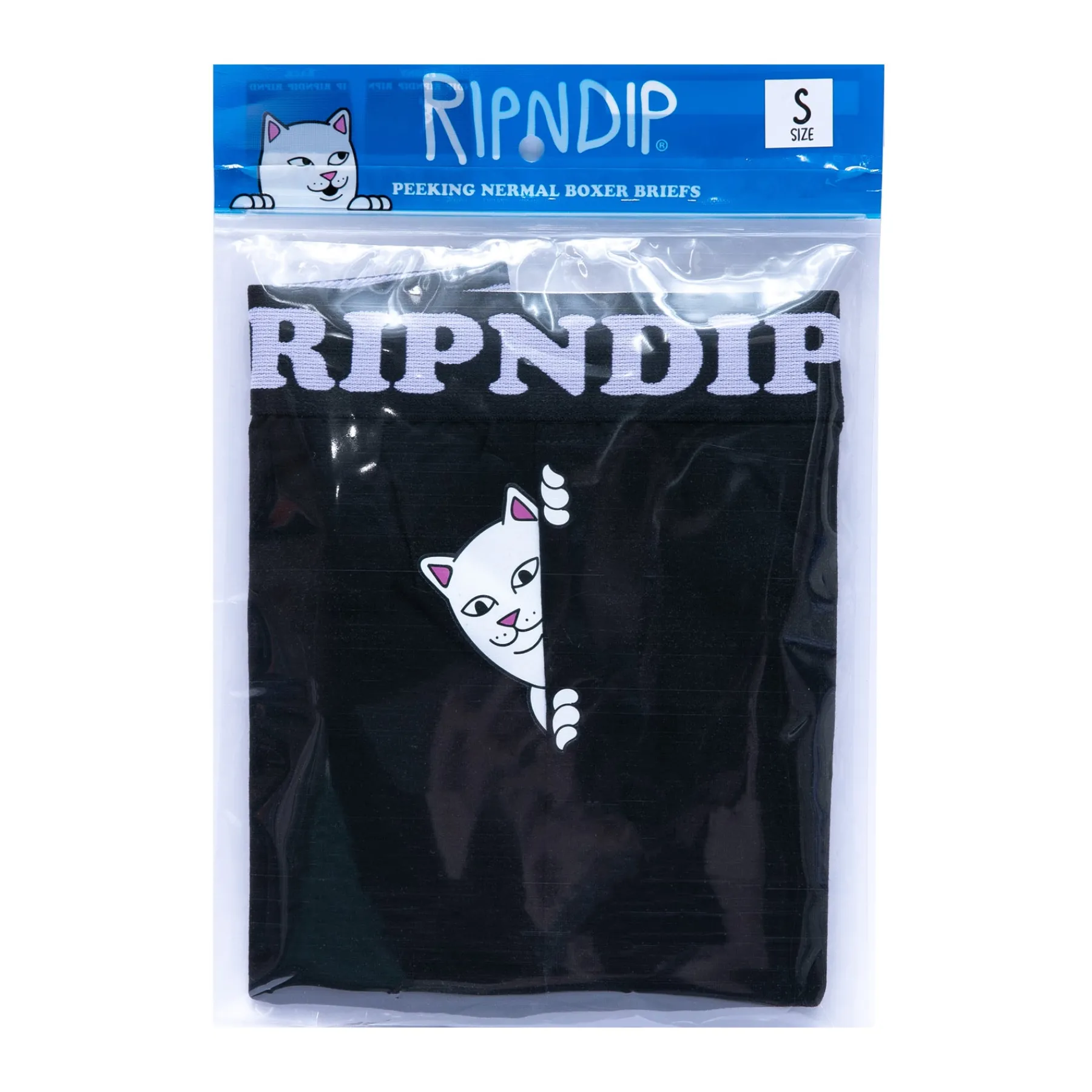 Ripndip Boxers|Womens<Peek A Nermal Boxers (Black)