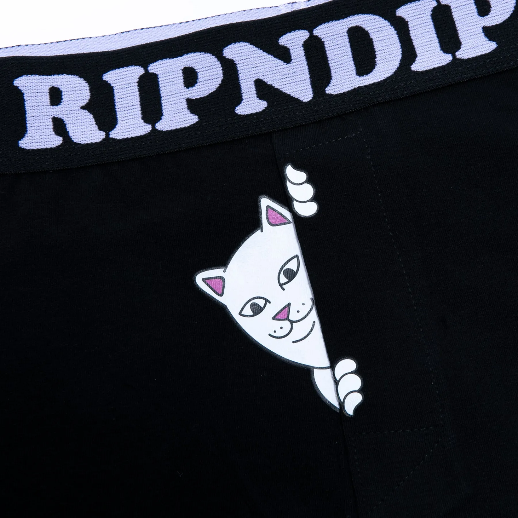 Ripndip Boxers|Womens<Peek A Nermal Boxers (Black)