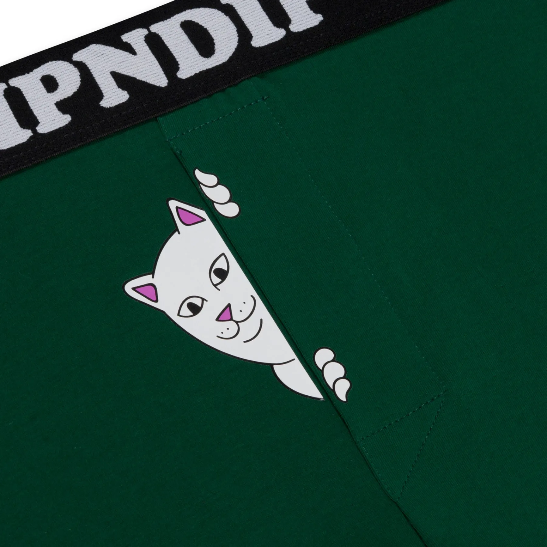 Ripndip Boxers|Womens<Peek A Nermal Boxers (Dark Forest)