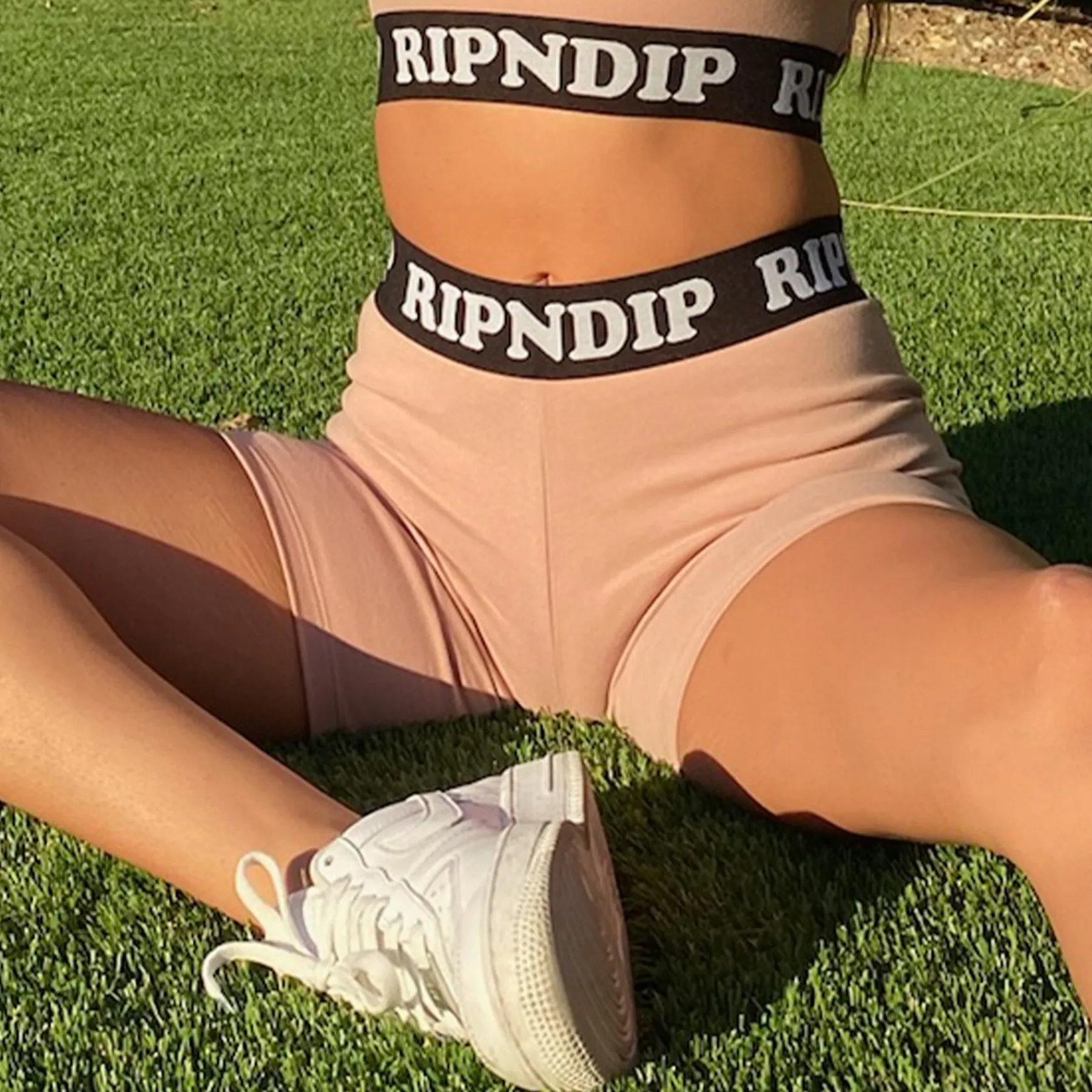 Ripndip Shorts|Womens<Peeking Nermal Biker Shorts (Blush)