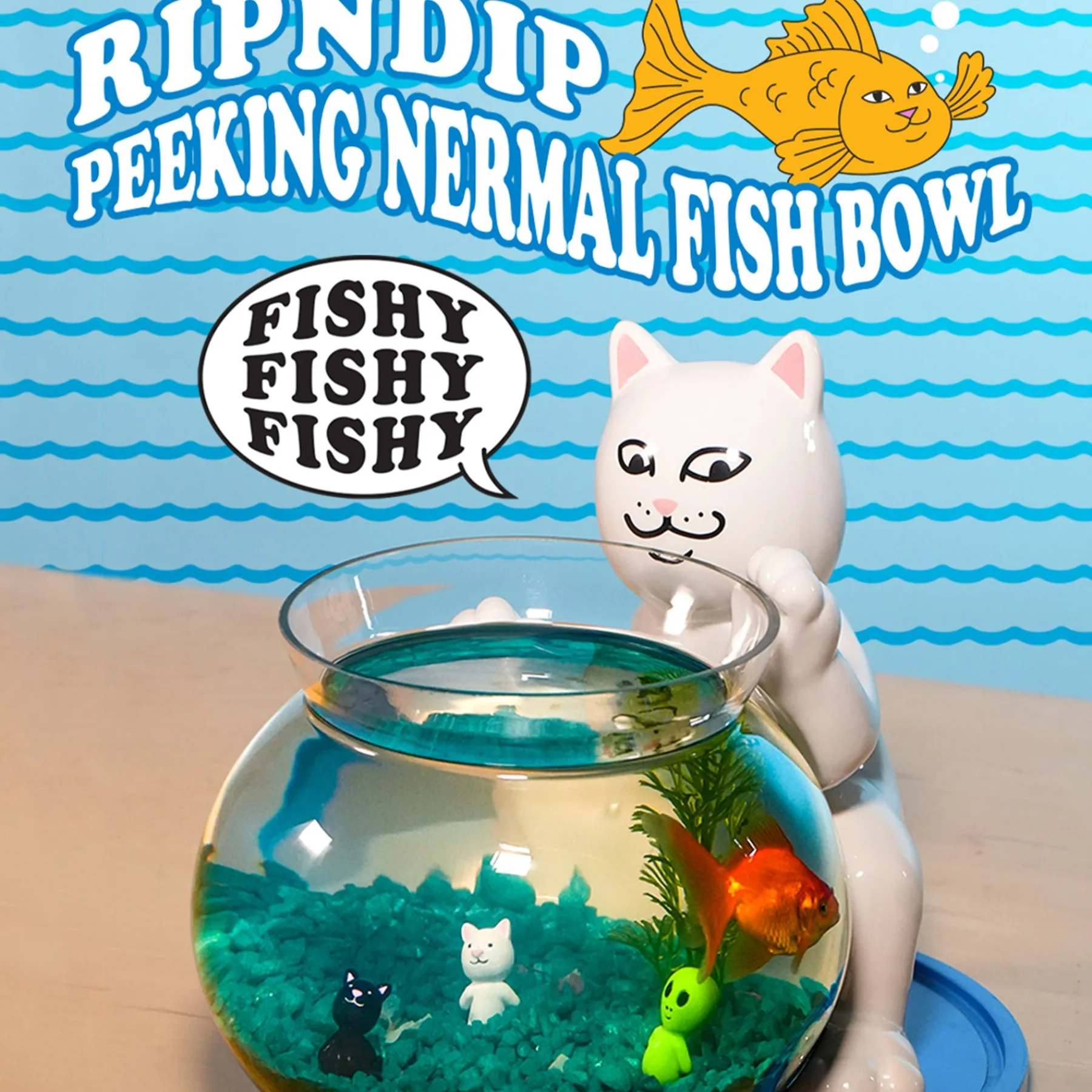 Ripndip Stocking Stuffers<Peeking Nermal Fish Bowl (White)