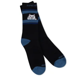 Ripndip Socks|Stocking Stuffers<Peeking Nermal Socks (Black/Slate)