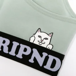 Ripndip Womens|Womens<Peeking Nermal Sports Bra (Sea Moss)