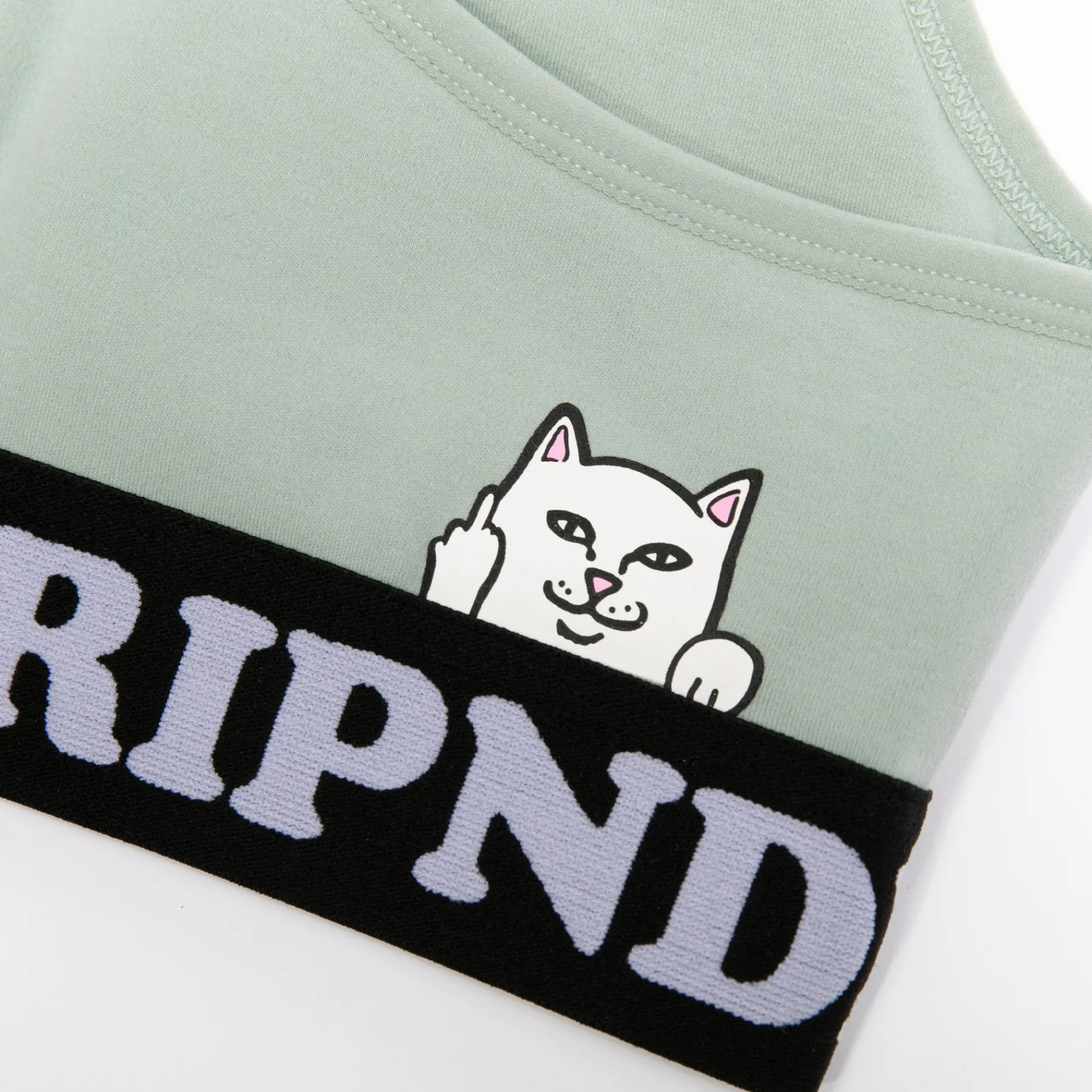 Ripndip Womens|Womens<Peeking Nermal Sports Bra (Sea Moss)