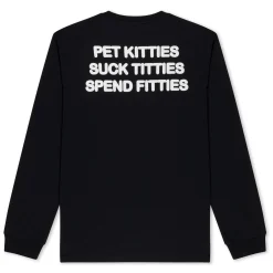 Ripndip Long Sleeve Tees|Pet Supplies<Pet Kitties Long Sleeve (Black)