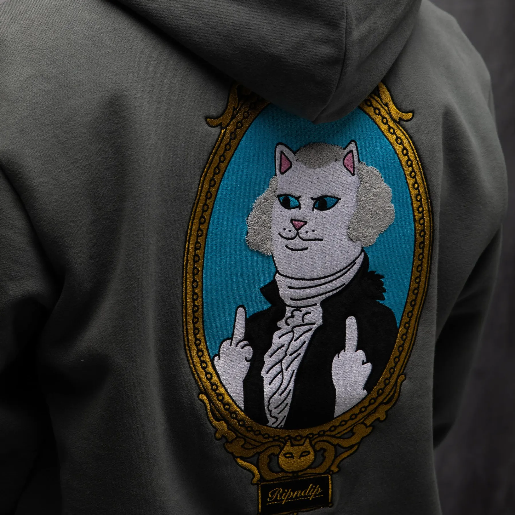 Ripndip Hoodies / Crewnecks<President Nermie Hoodie (Charcoal) 14.7oz