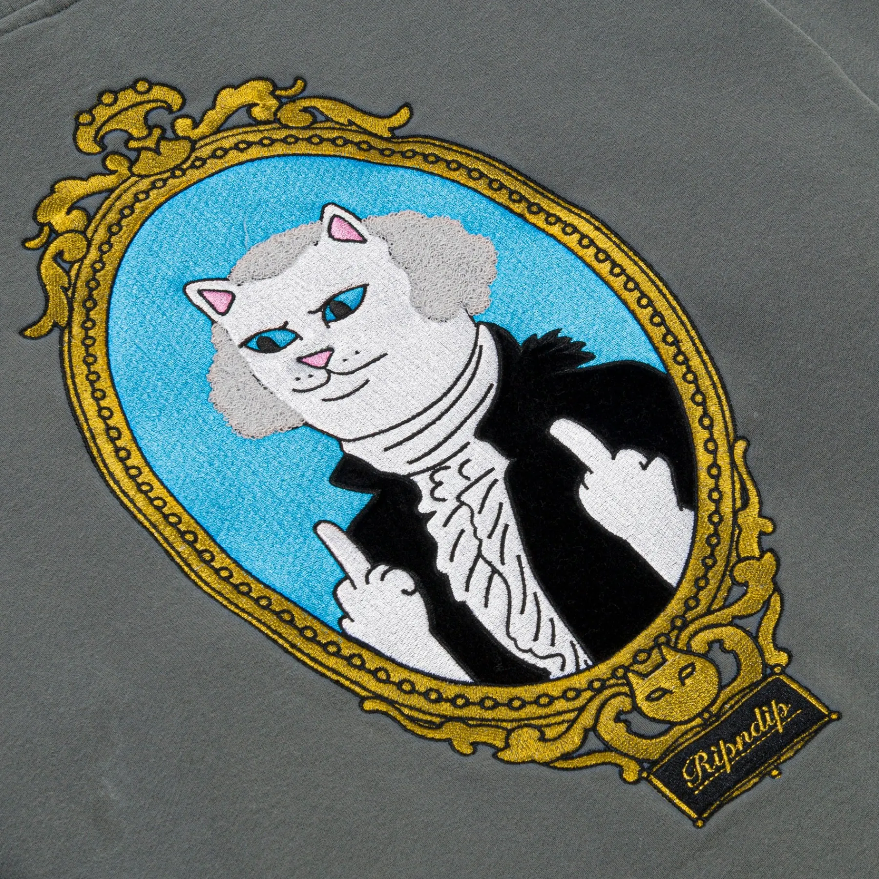 Ripndip Hoodies / Crewnecks<President Nermie Hoodie (Charcoal) 14.7oz