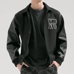 Ripndip Jackets<Rari Varsity Jacket (Black)