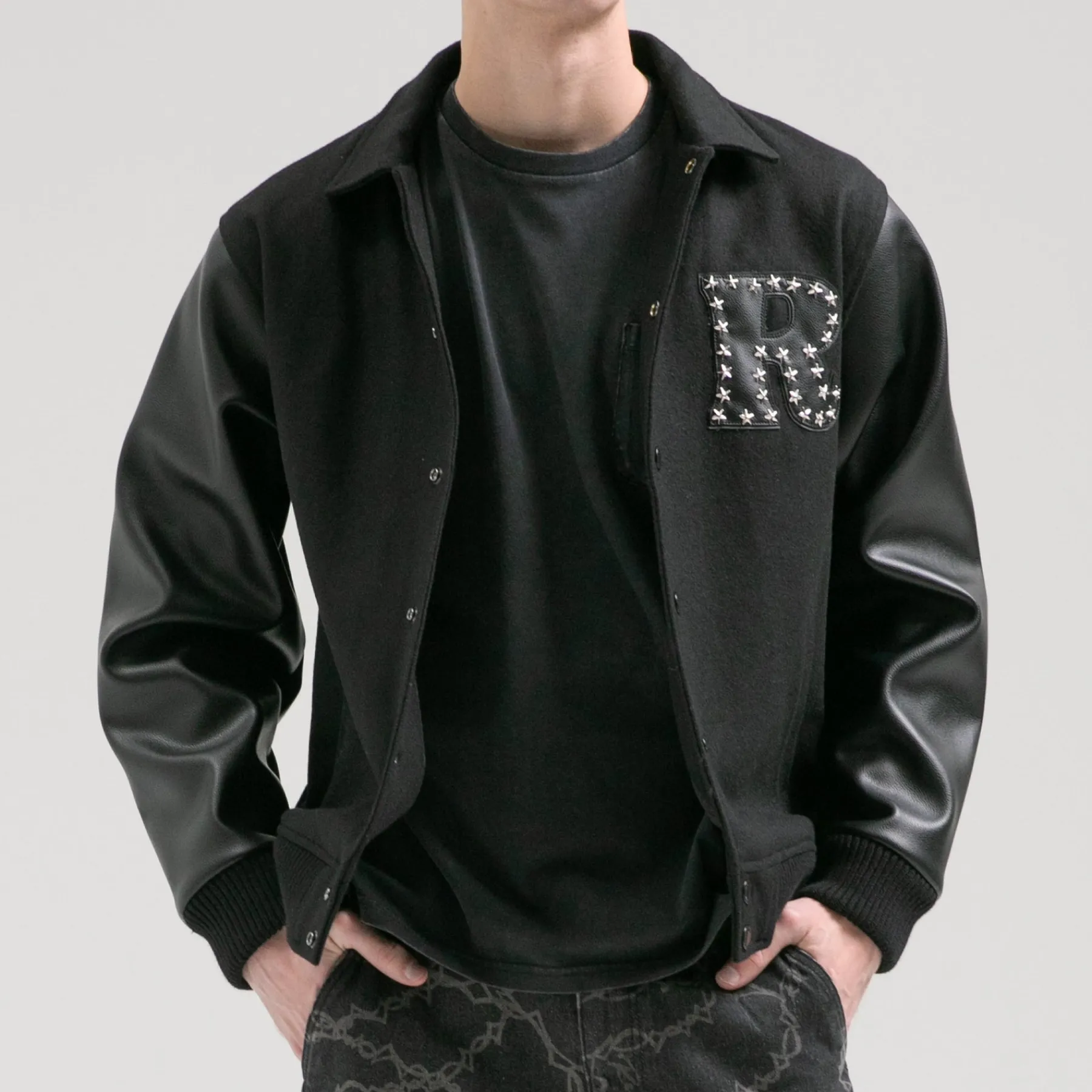 Ripndip Jackets<Rari Varsity Jacket (Black)