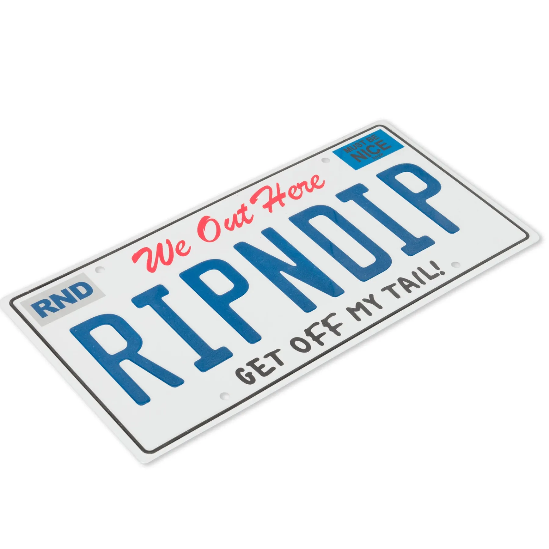 Ripndip Stocking Stuffers|Car Accessories<License Plate (White)