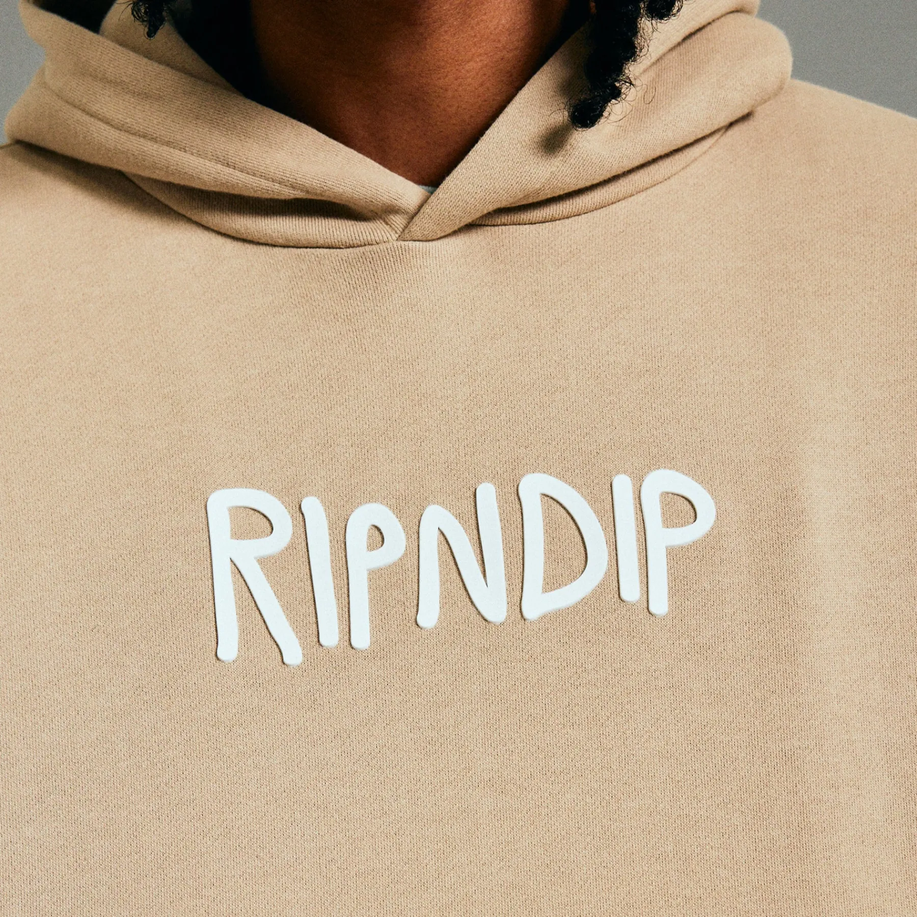 Ripndip Hoodies / Crewnecks<Rubber Logo Hoodie (Sand)