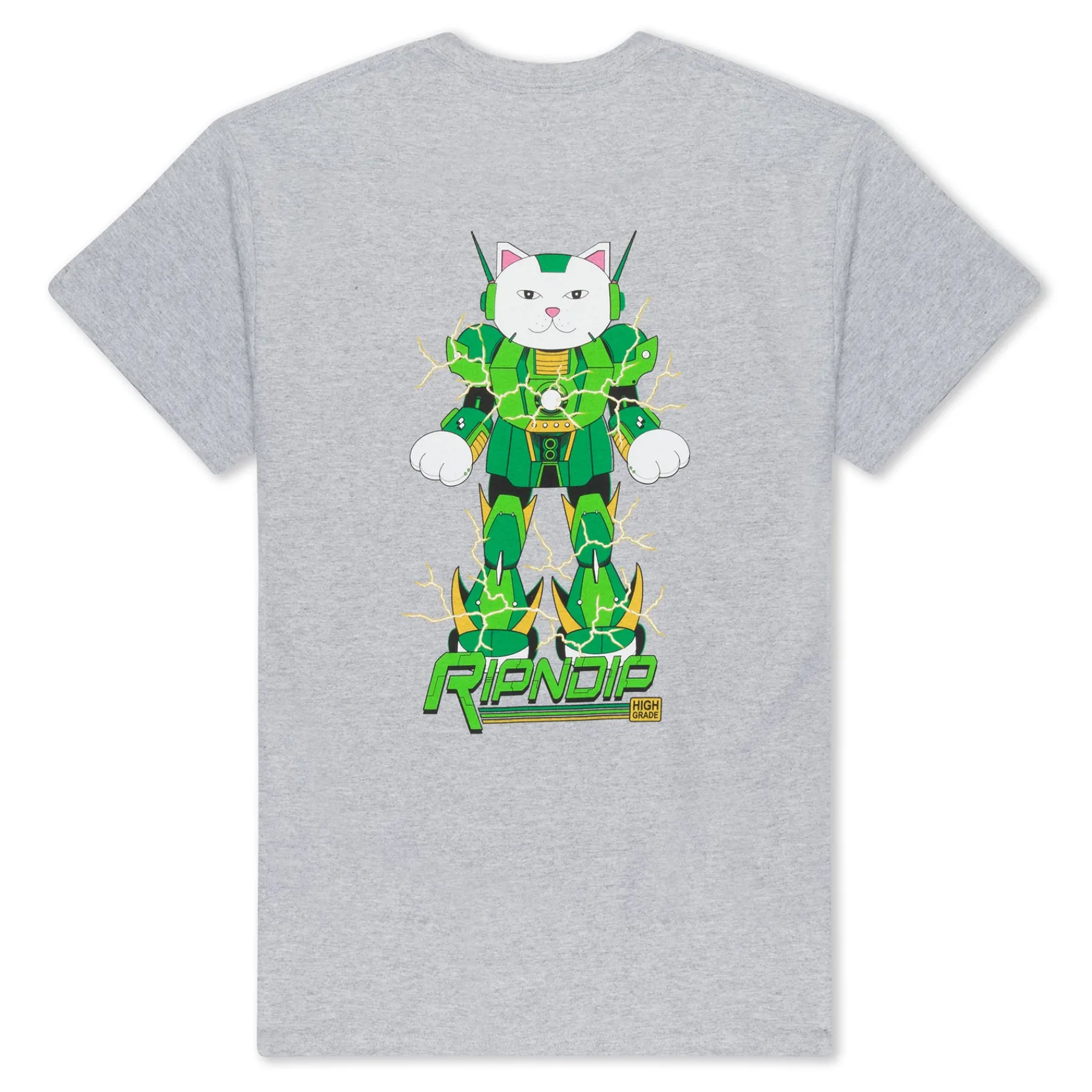 Ripndip Short Sleeve Tees|Stocking Stuffers<x Naggiven Nermbot Tee (Ash Heather)