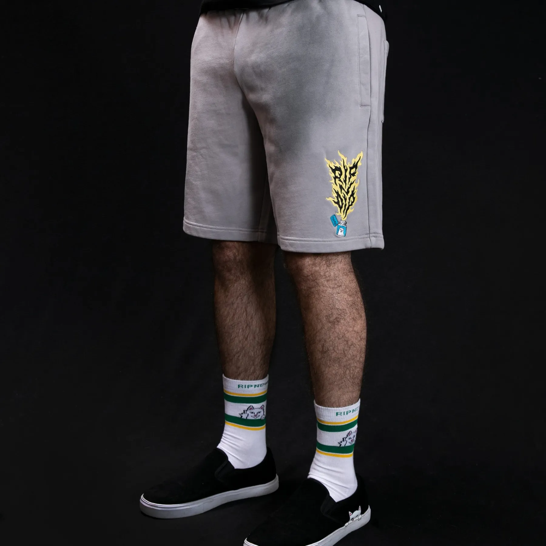 Ripndip Sweats|Shorts<Ripnlit Sweatshorts (Charcoal Faded Dye)